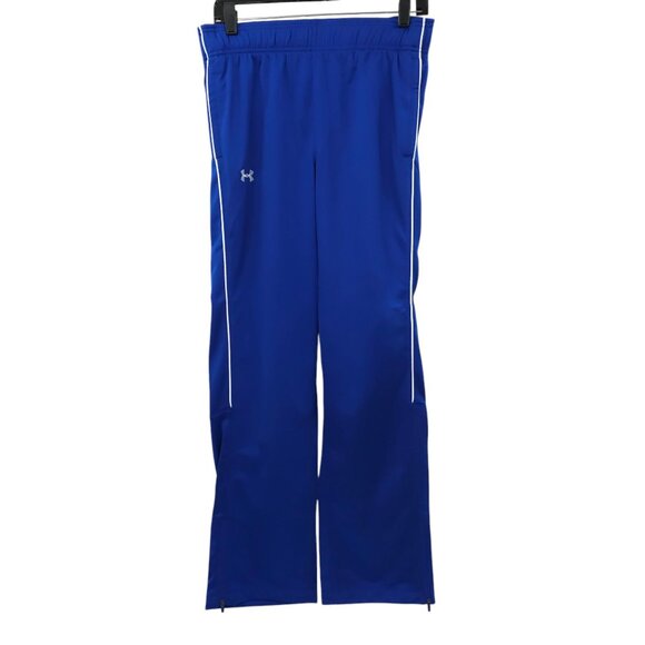 Under Armour Track Warm Up Pant Womens M Royal Blue Elastic Waist Drawstring - Picture 1 of 15